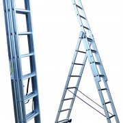 Лестница трехсекционная алюминиевая 3х11 ступеней H=312/559/806 см 15.77 кг (65436)