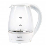 Чайник электрический ЭЛБЭТ стеклянный, белый