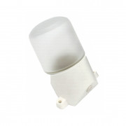 НББ 01-60-002 ЭРА Светильник для бани пласт/стекло, наклон IP65 E27 max 60Вт 158х116х85 БЕЛ (15/450)