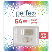 Perfeo USB 64GB M05 Metal Series + OTG reader