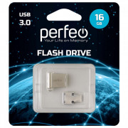Perfeo USB 3.0 16GB M06 Metal Series + OTG reader