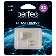 Perfeo USB 3.0 32GB M06 Metal Series + OTG reader