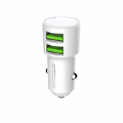 LDNIO C309/ Авто ЗУ + Кабель Lightning/ 2 USB Auto-ID/ Выход: 3.6A, 18W/ White