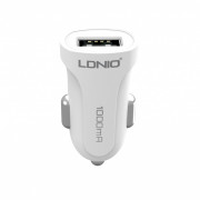 LDNIO DL-C17/ Авто ЗУ + Кабель Micro/ 1 USB Auto-ID/ Выход: 1A, 5W/ White