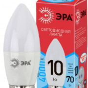 Лампа светодиодная ECO LED B35-10W-840-E27 (диод свеча 10Вт нейтр. E27) ЭРА Б0032965