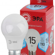 Лампа светодиодная A60-15W-840-E27 R (диод груша 15Вт нейт E27) (10/100/1500) ЭРА Б0046356
