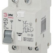 Выключатель автоматический дифференциального тока 1P+N 25А 30мА тип AC SIMPLE-mod-31 х-ка ЭРА Б0039289