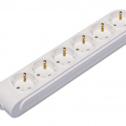 Колодка удлинителя 6-м с заземл. защ. шторки Makel N6210000