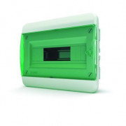 Щит встраиваемый ЩРВ-П-12, IP41, прозрачная зелёная дверца