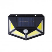 Настенный светильник 10 Вт COB, на солнечных батареях, с датчиком движения, черный (SBF-22-MS)/100