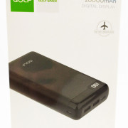 GOLF LCD22/ Powerbank 20000 mah/LED дисплей/In Micro usb,Type-C/Out Type-C,USB1А,2.1A/Black