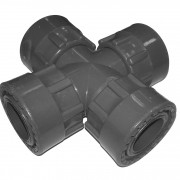 Тройник разборный черный д32 (15шт/180шт уп/кор) Промрукав