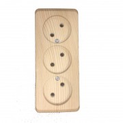 ЭТЮД Розетка тройная O/У без з/к со шторками 16А 250B,белый