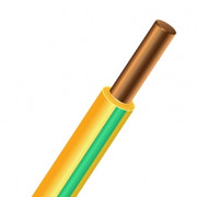 Провод силовой ПуВ 1х4 желто-зеленый бухта однопроволочный