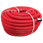 Труба гибкая двустенная для кабельной канализации д.75мм с протяжкой красная (72м) (12197572)