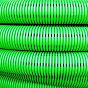 Труба гофрированная двустенная ПЭ ливневая SN6 зеленая диам.125 (50м/уп) (PR15.0097)