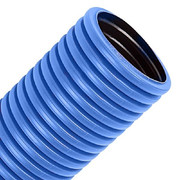 Труба гофрированная двустенная ПЭ гибкая тип 250 б/з синяя диам.110 (50м/уп) (PR15.0016)
