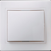КВАРТА Выключатель одноклавишный скрытый белый в сборе (EVK10-K01-10-DM)