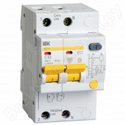Выключатель автоматический дифференциальный АД-12 2п 20А 30мА С (MAD10-2-020-C-030)