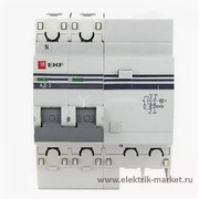 Выключатель автоматический дифференциальный АД-2 2п 40А 100мА С EKF PROxima (DA2-40-100-pro)