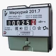 Счетчик электроэнергии однофазный однотарифный Меркурий 201.7 60/5 Т1 D 230В ОУ (201.7)