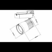 Светильник ГПО-1х35/70 G12 со стеклом черный 24град. прозрачный рассеиватель Procyon 4b (15102)