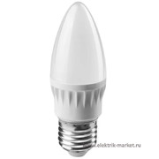Лампа светодиодная LED 6вт E27 белый матовая свеча ОНЛАЙТ (71631 ОLL-C37)