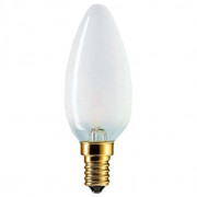 Лампа накаливания декоративная ДС 40вт B35 230в E14 матовая (свеча) (01133650М)