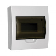 Щит распределительный навесной ЩРн-П-8 IP41 пластиковый белый прозрачная дверь (MKP12-N-08-40-20)