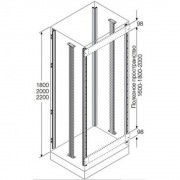 Стойка каркаса шкафа с петлями H=1800 (4шт) (EM1800)