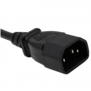 Разъем IEC 60320 C14 на кабель 220В 10А плоские штыревые контакты в пластиковом обрамлении прямой (47998)