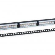 Патч-панель 19' 1U 24 порта RJ45 категория 6 Dual IDC ROHS черный (246107)