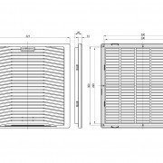 Решетка вентиляционная с фильтром 150х150мм (R5KF12)