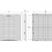 Решетка вентиляционная с фильтром 106.5x106.5мм (R5KF08)