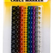 Маркеры (клипсы) на кабель защелкивающиеся D 6-7 мм 10 цветов (100шт) (28696)