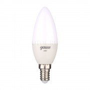 Лампа светодиодная LED 6.5вт 230в Е14 белый мат.свеча Gauss (103101207)