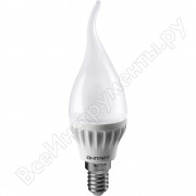 Лампа светодиодная LED 8вт Е14 белый матовая свеча на ветру (61198 OLL-FC37)