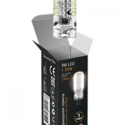 Лампа светодиодная LED 3вт 12в G4 теплый капсульная Gauss (207707103)