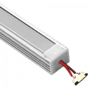 Профиль накладной алюминиевый 2м матовый экран 2 заглушки 4 крепежа для светодиодных лент (CAB261)