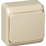 ЭТЮД Переключатель одноклавишный наружный бежевый сх.6 (BA10-004K)