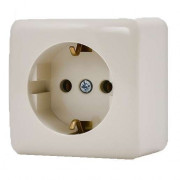 Розетка 2-м ОП VIOLA с заземл. крем. LEZARD 751-0300-127