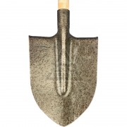 Лопата штыковая, рельсовая сталь, с деревянным черенком  210х385х1440 мм (77193)