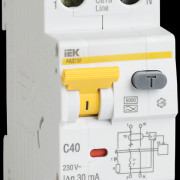 Выключатель автоматический дифференциального тока 2п (1P+N) C 50А 100мА тип A 6кА АВДТ-32 ИЭК MAD22-5-050-C-100