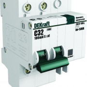 Выключатель автоматический дифференциального тока 2п C 10А 30мА тип AC 4.5кА ДИФ-101 4.5мод. DeKraft 15002DEK