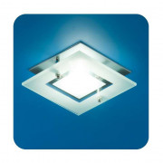 Светильник Quartz 51 3 12 с накладным стеклом квадрат. MR16 мат. хром ИТАЛМАК IT8060