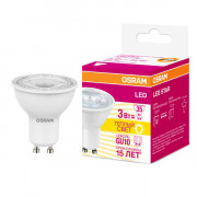 Лампа светодиодная LED STAR PAR16 3W/830 (замена 35Вт) 3Вт 3000К тепл. бел. GU10 265лм 220-240В прозр. пласт. OSRAM 4058075134782