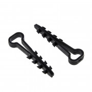 Дюбель-хомут d5-10мм для плоского кабеля полипропилен черн. (уп.50шт) EKF plc-cd-5x10b