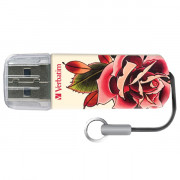 Verbatim USB 8GB Mini Tattoo Edition Rose