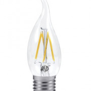Лампа светодиодная LED-СВЕЧА НА ВЕТРУ-PREMIUM 5.0Вт 160-260В Е27  3000К 450Лм прозрачная ASD*