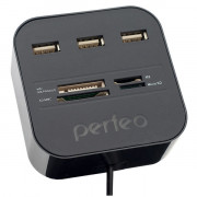 Perfeo COMBO USB-HUB 3 Port+Card Reader SD/MMC+Micro SD+MS+M2 (PF-VI-HR003)